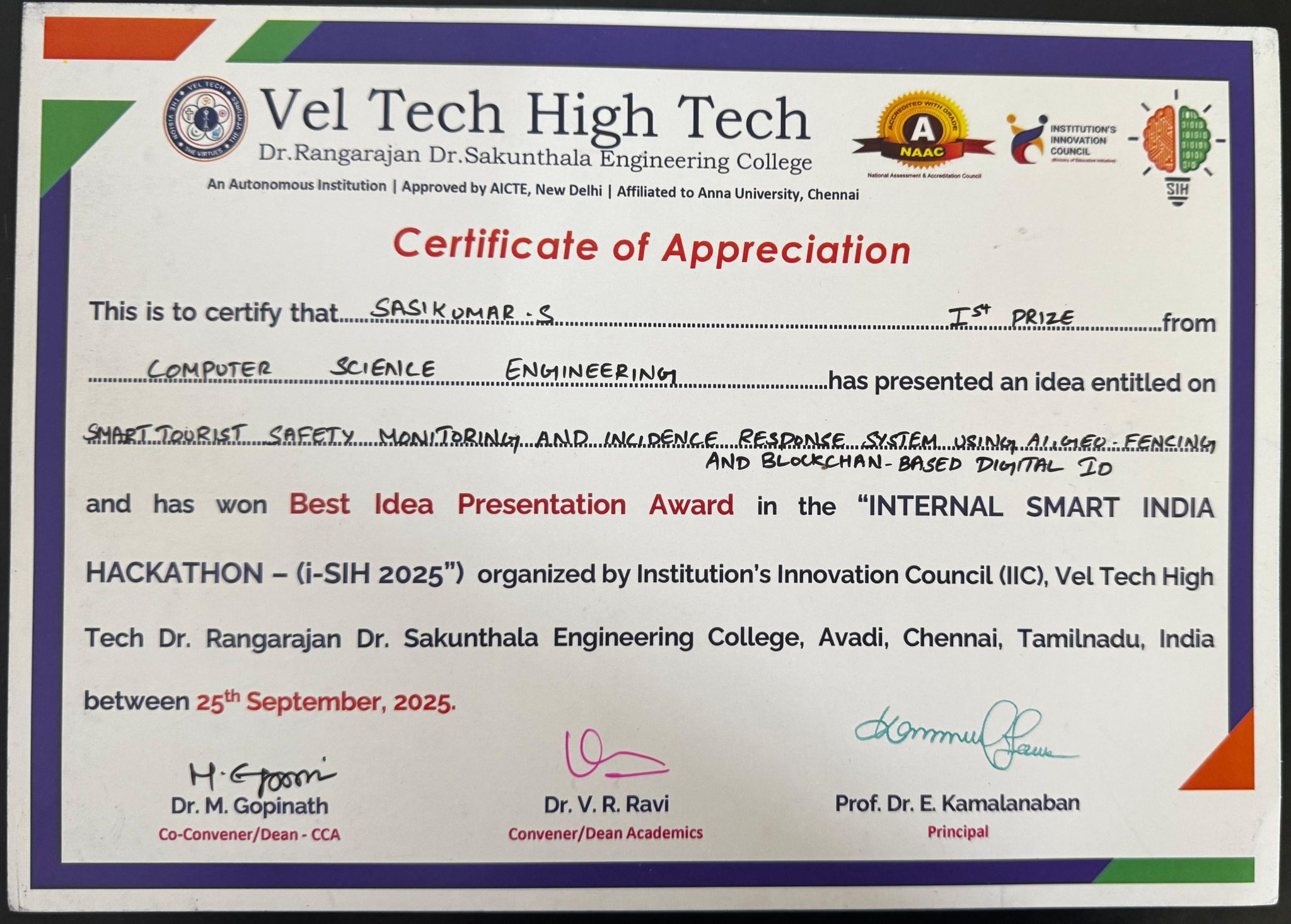 Certificate